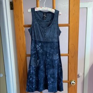 3/25$ Women's Blue Tie-Dye Dress point zero